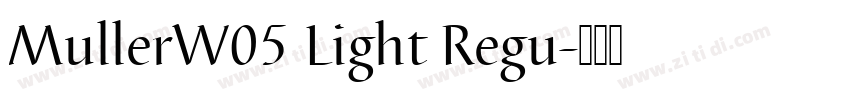 MullerW05 Light Regu字体转换